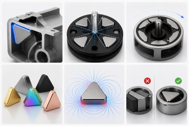 Imagem das vantagens dos ímanes triangulares personalizados