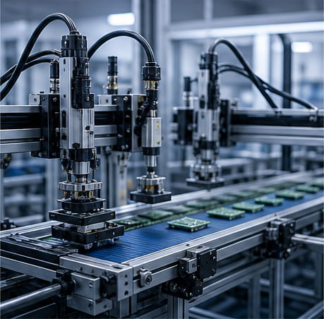 Ímanes para robótica e automação 15 Equipamento de produção automatizado