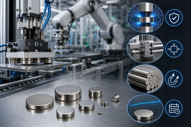 Vantagens técnicas dos ímanes para automação industrial