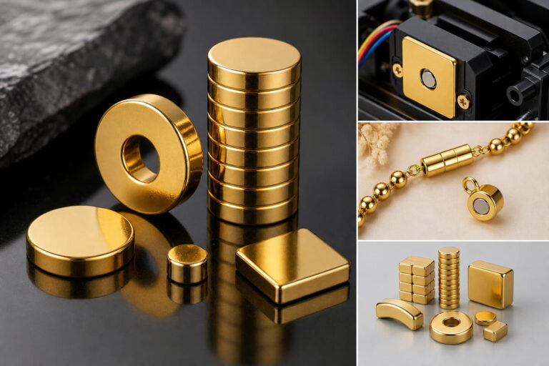 Processo de revestimento de ímanes de neodímio 17 Principais características do revestimento dourado dos ímanes de neodímio