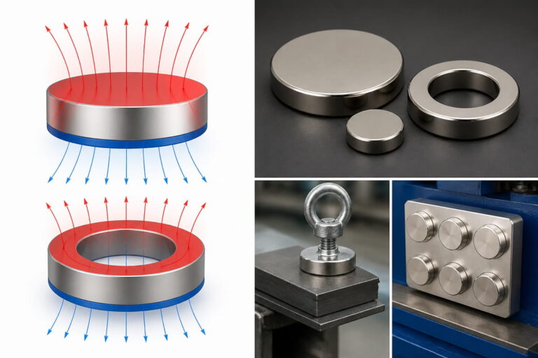Magnetização axial do íman