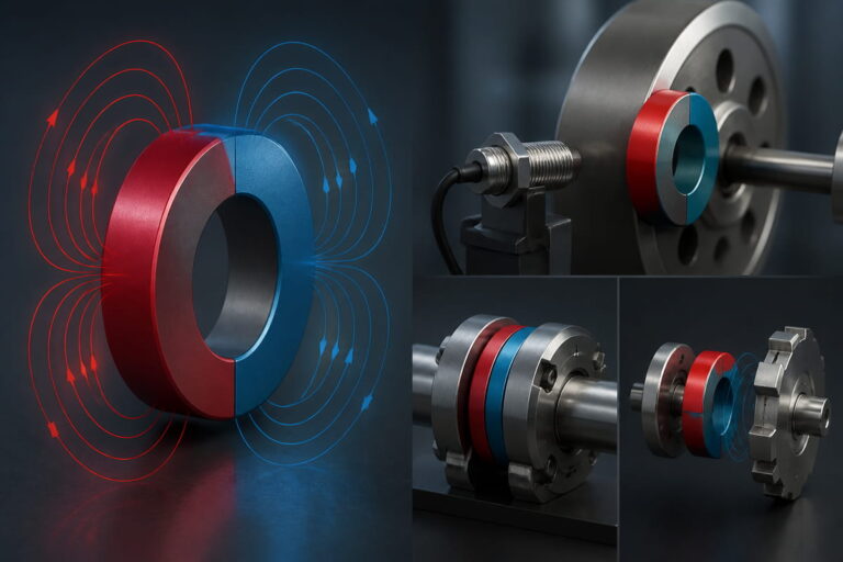 Magnetização diametral do íman