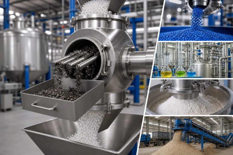 Separador magnético para o processamento de plásticos e produtos químicos