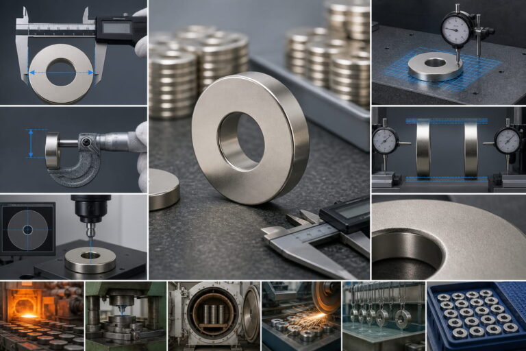 Foco na inspeção dimensional na fabricação de ímanes de NdFeB