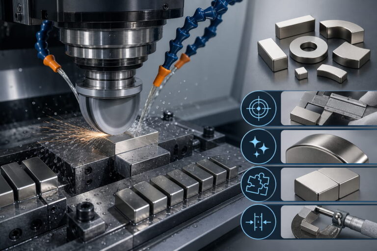 Maquinação CNC para ímanes de neodímio 6 Vantagens da retificação CNC de ímanes de NdFeB
