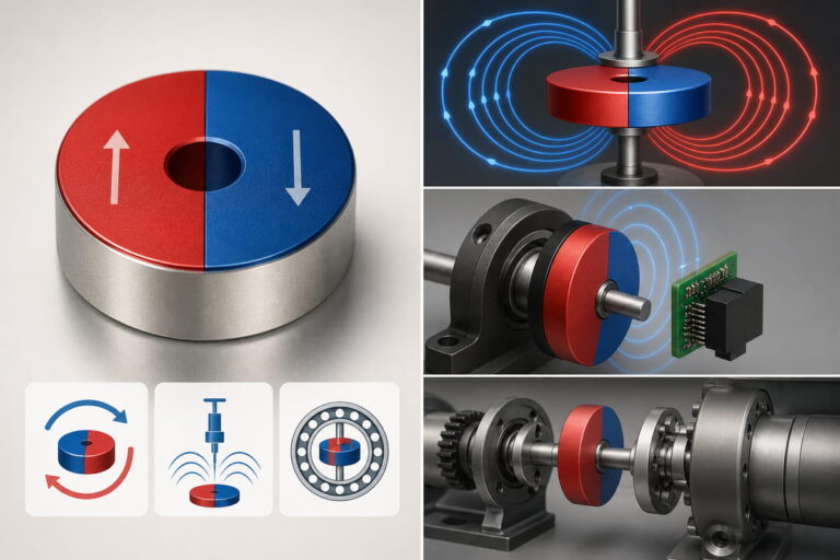 Guia de Direção de Magnetização 9 Vantagens da magnetização diametral dos ímanes de neodímio