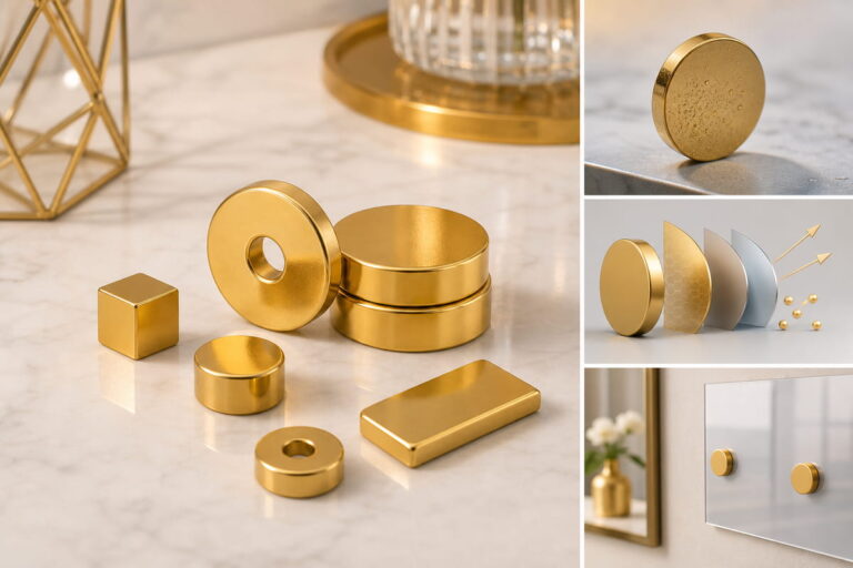 Vantagens do revestimento dourado dos ímanes de neodímio