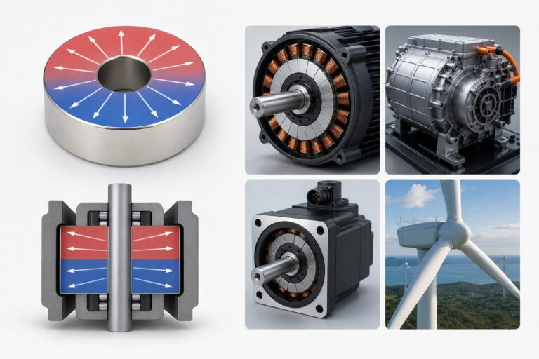Guia de orientação da magnetização 12 Aplicações típicas da magnetização radial de ímanes de neodímio