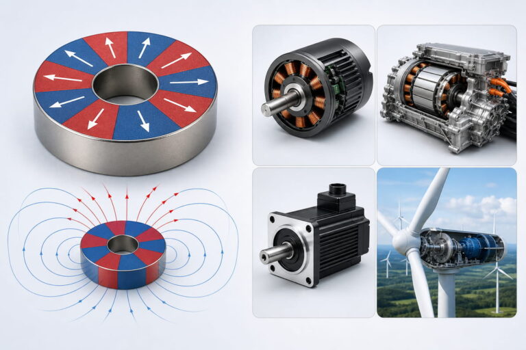 Processo de magnetização de ímanes de neodímio 14 Aplicações típicas da magnetização radial de ímanes de neodímio