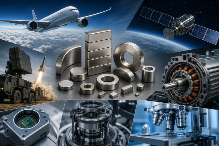 Ímanes de neodímio para aplicações aeroespaciais e de engenharia avançada