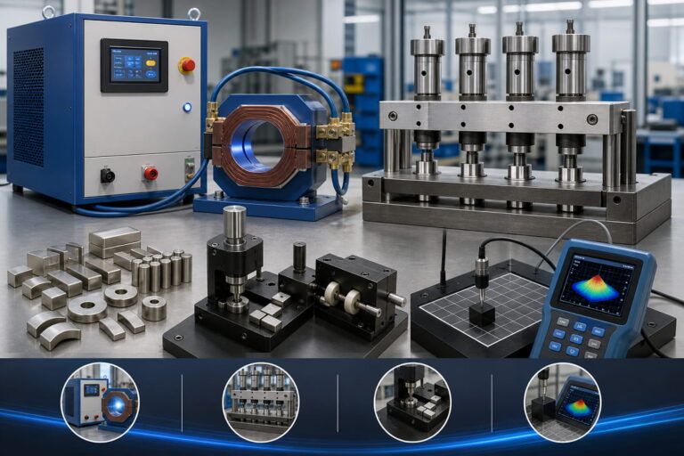 Fabrico de ímanes 11 O nosso equipamento de magnetização de ímanes de neodímio