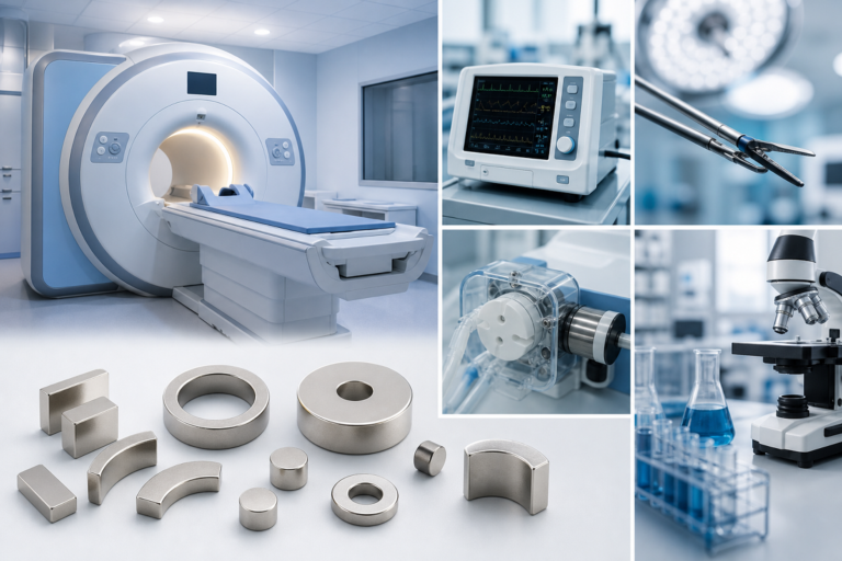 Aplicações típicas de ímanes em dispositivos médicos