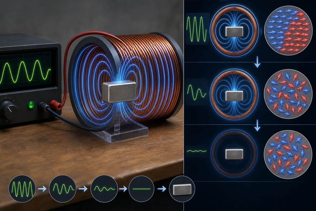 É possível desmagnetizar um íman de neodímio? 3 métodos comuns que ajudam 10 Desmagnetização eletromagnética por corrente alternada