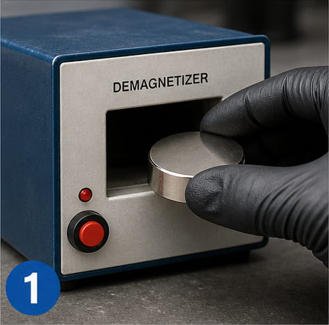 É possível fazer um furo num íman de neodímio? 8 Desmagnetizar primeiro