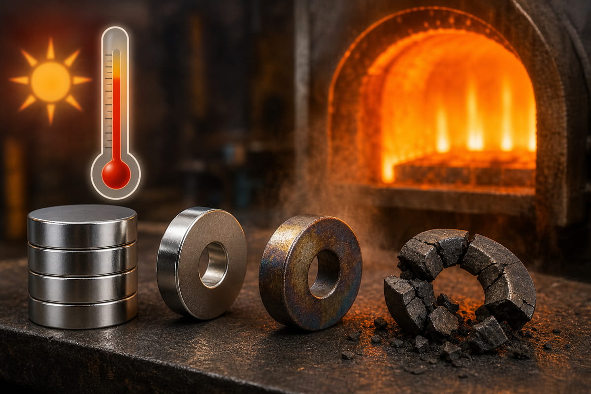 As altas temperaturas que reduzem a vida útil dos ímanes de neodímio