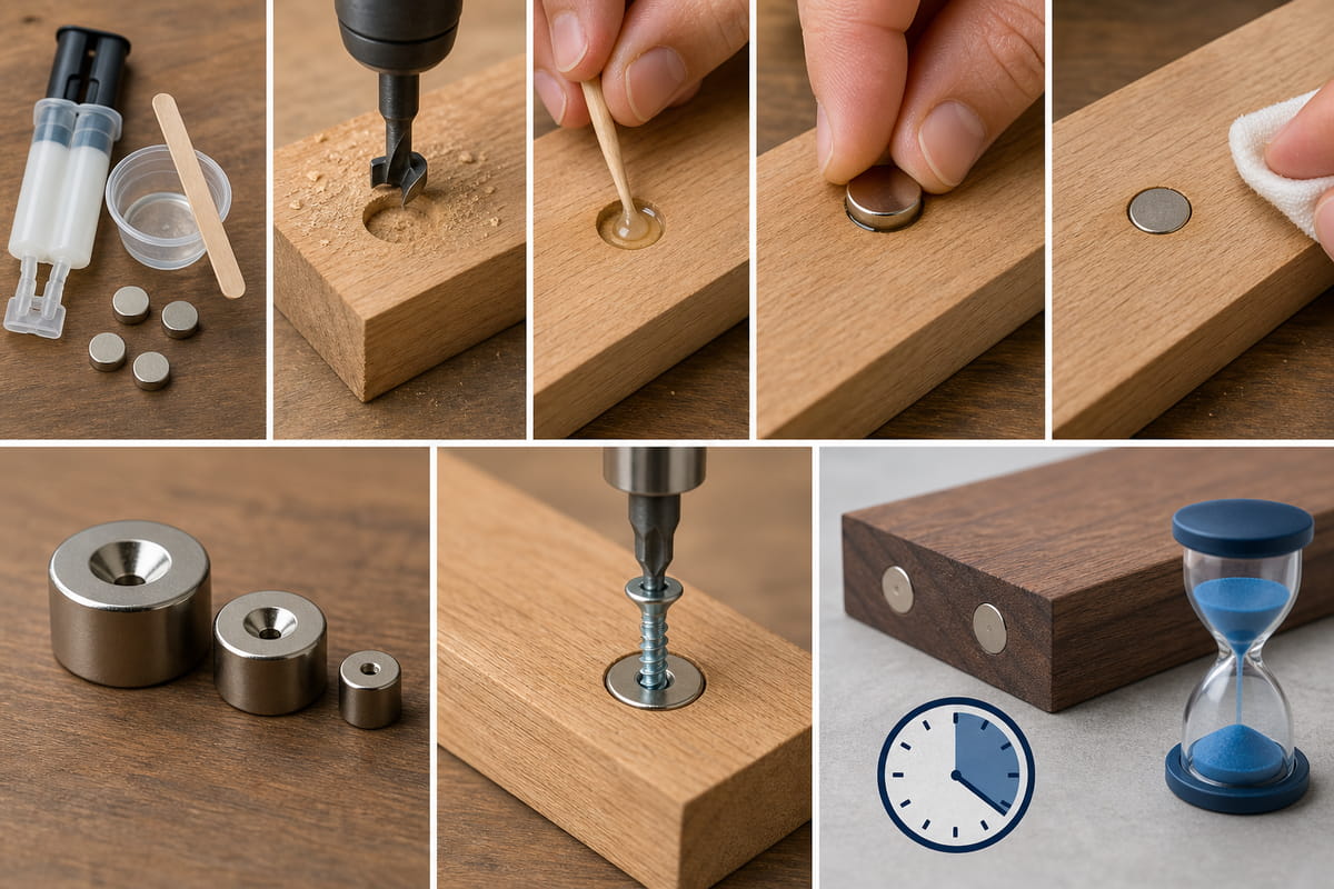 Como manusear ímanes de neodímio: Um guia de segurança 9 Montagem e colagem de ímanes de neodímio