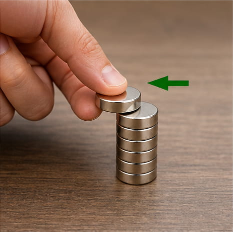 Os ímanes de neodímio partem-se facilmente? Sim (eis o motivo) 13 Deslize, não puxe