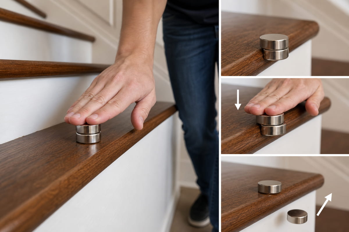 Como separar ímanes de neodímio de 3 formas seguras? 7 O Método das Escadas para Separar Ímanes de Neodímio