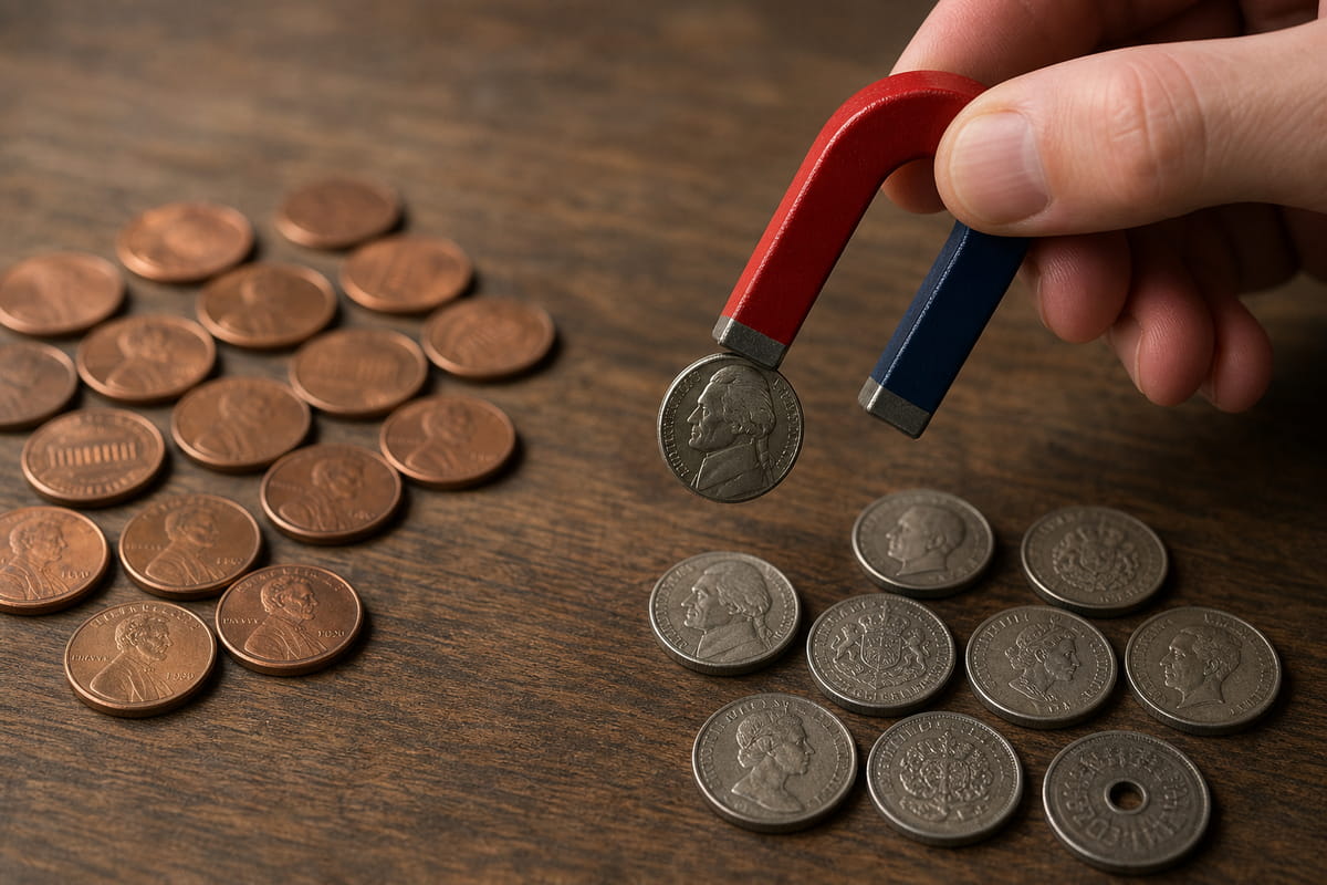 O que adere aos ímanes: Guia completo com a lista de itens (2026) 15 Utilizar um íman para testar moedas