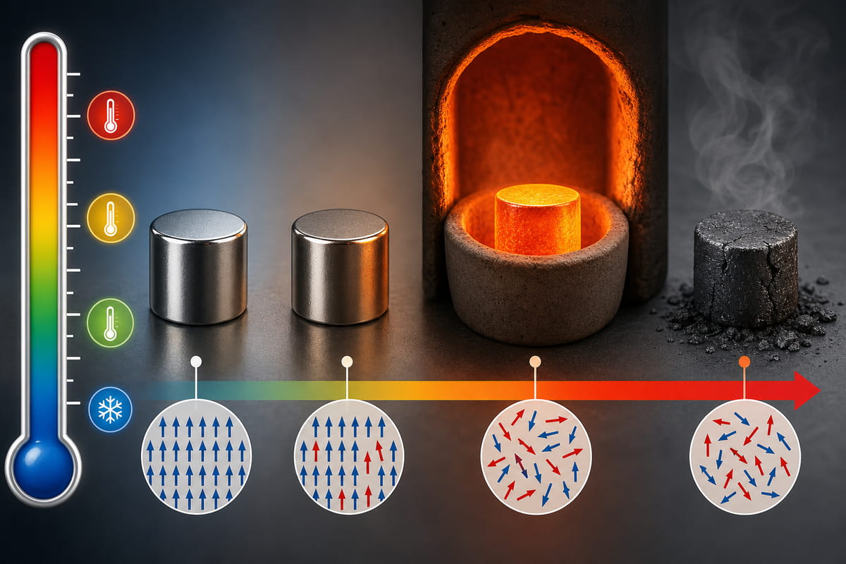 A que temperatura os ímanes de neodímio perdem o magnetismo?