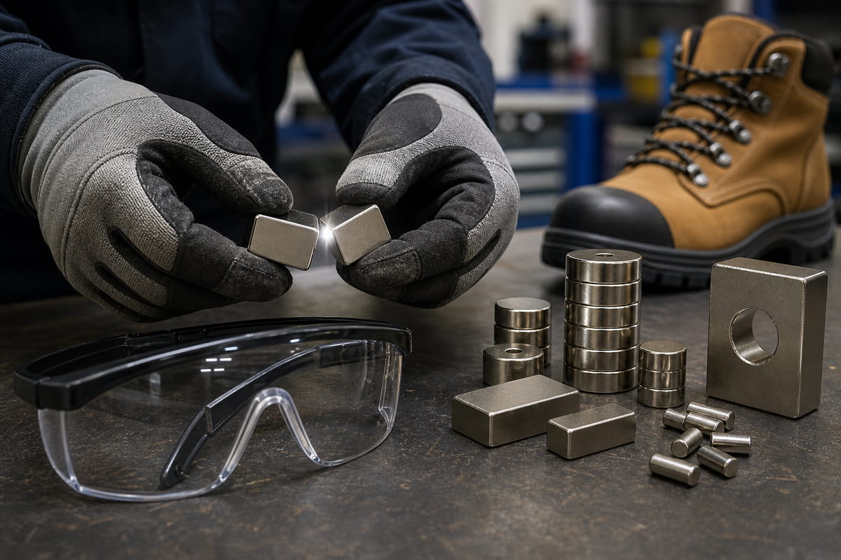 Como manusear ímanes de neodímio: Um guia de segurança 5 O que vestir ao manusear ímanes de neodímio