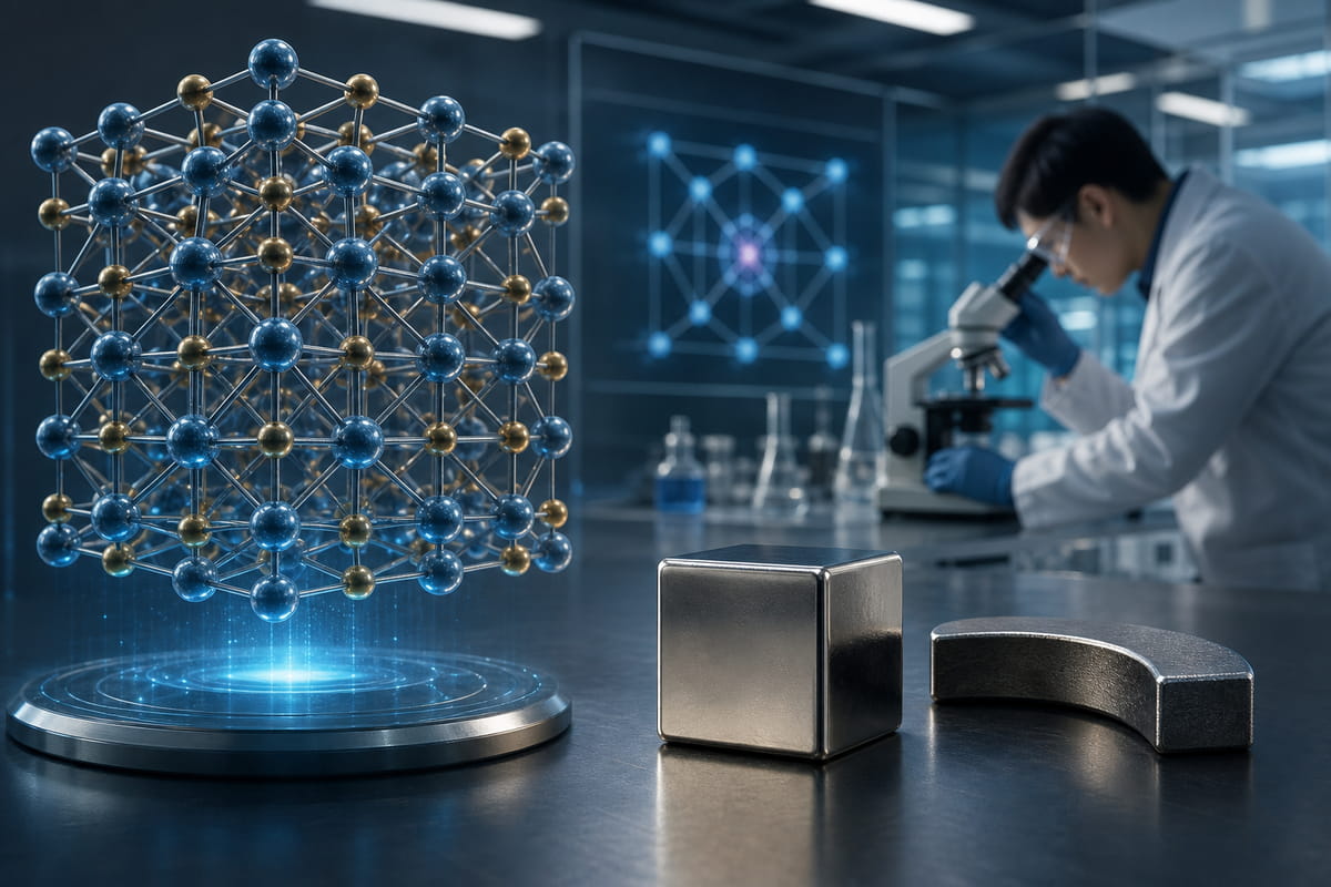Ímanes mais potentes do que o N52: o que precisa de saber 6 Os cientistas estão a realizar experiências com materiais como o nitreto de ferro, cujo produto energético teórico pode atingir os 150 MGOe