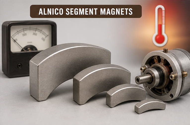 Ímanes de alnico em segmentos