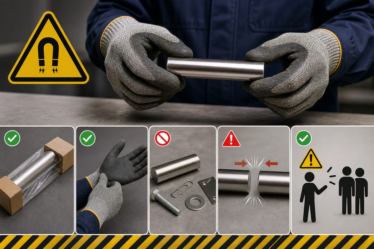 Dicas de segurança para o manuseamento de ímanes potentes