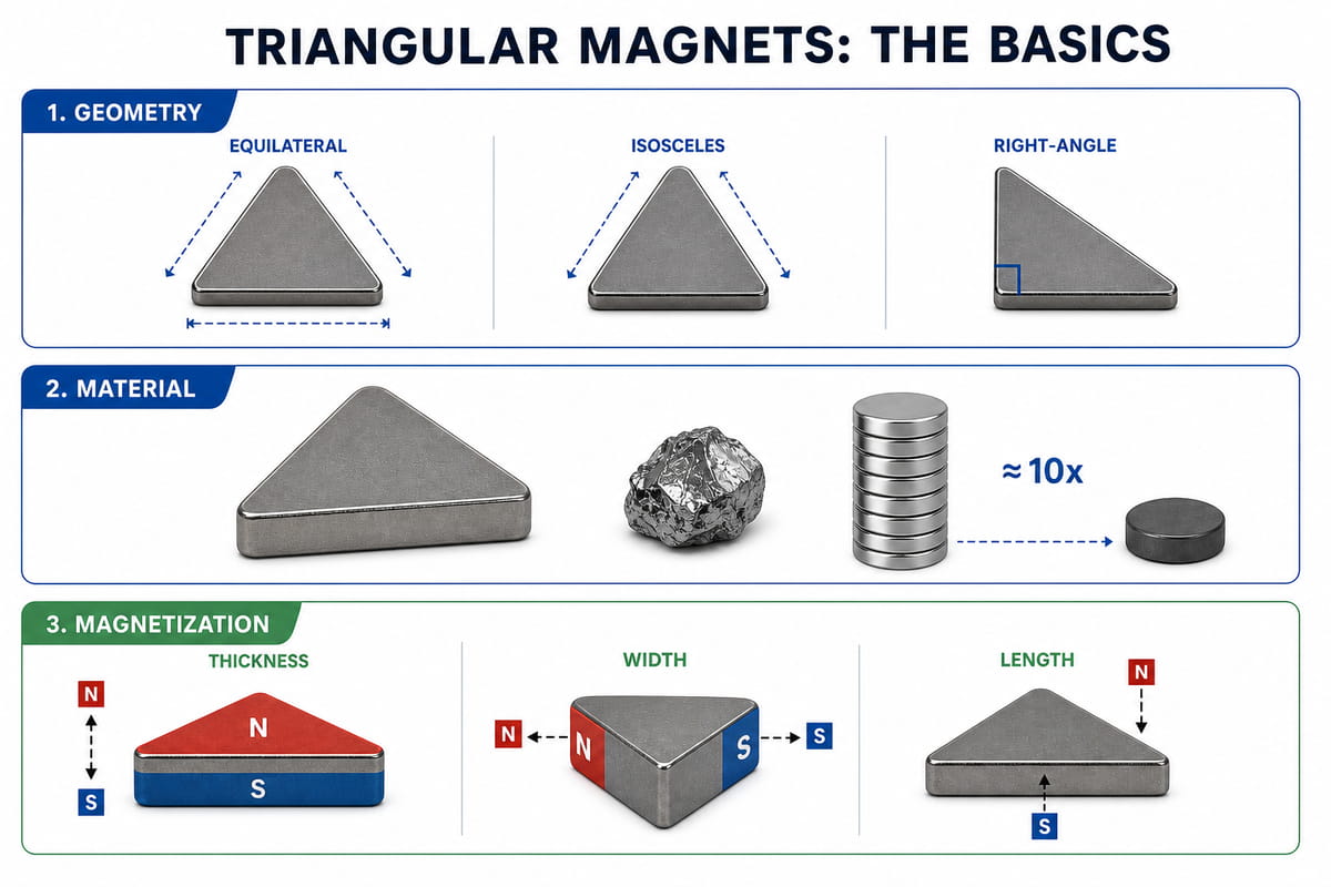 Noções básicas sobre ímanes triangulares