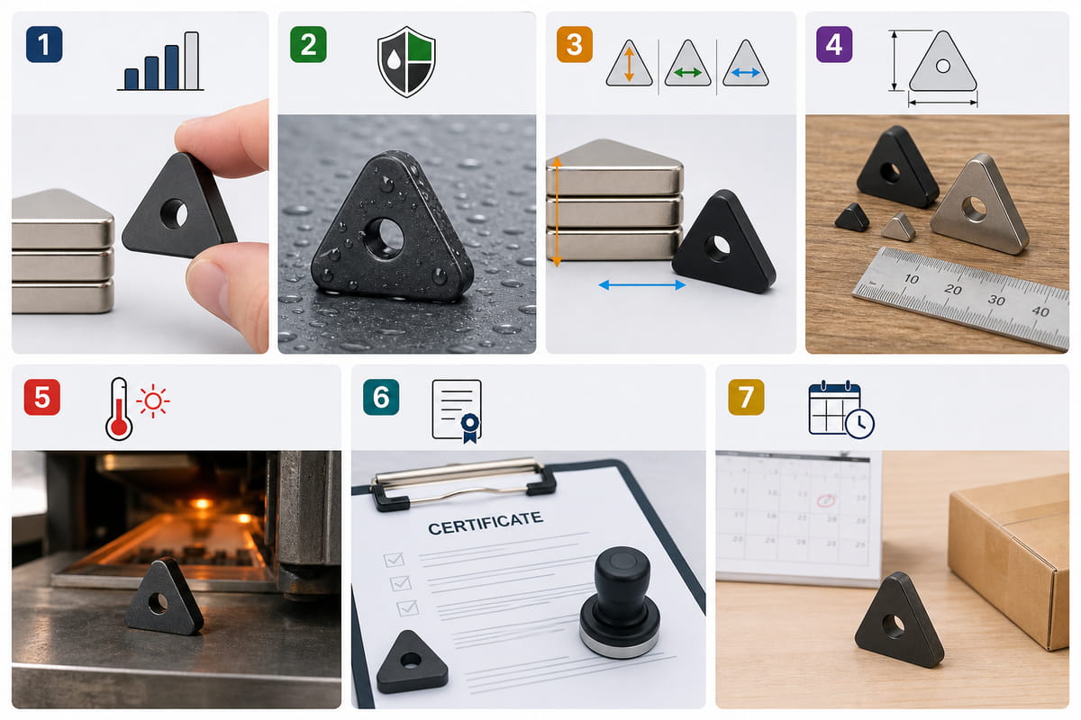 O que ter em conta ao comprar ímanes triangulares