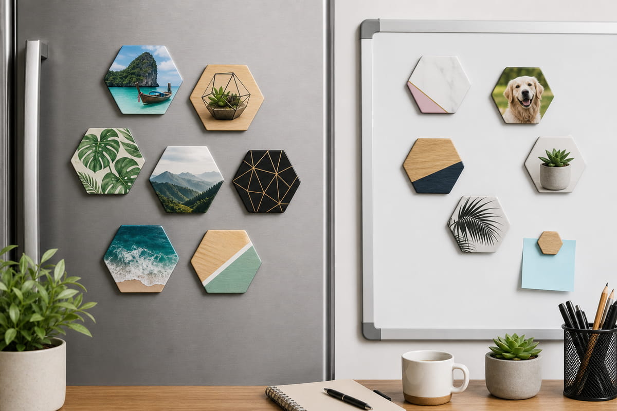 O que são ímanes hexagonais? Tipos, utilizações, especificações e guia de seleção 5 Ímanes hexagonais decorativos e para escritório