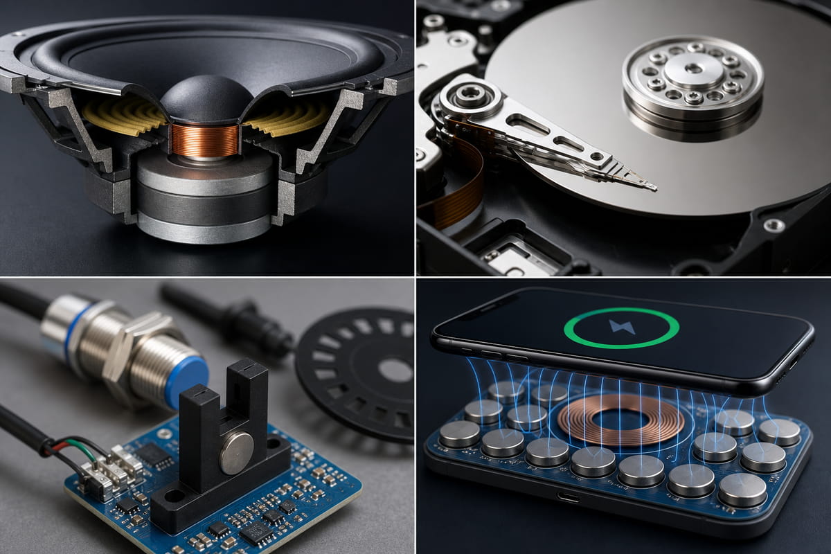 Ímanes em disco na eletrónica