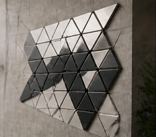 Íman triangular para projetos criativos e arquitetónicos